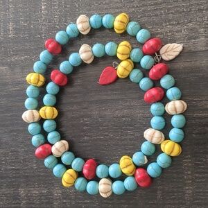 Vintage Turquoise Boho Beaded Chocker Necklace